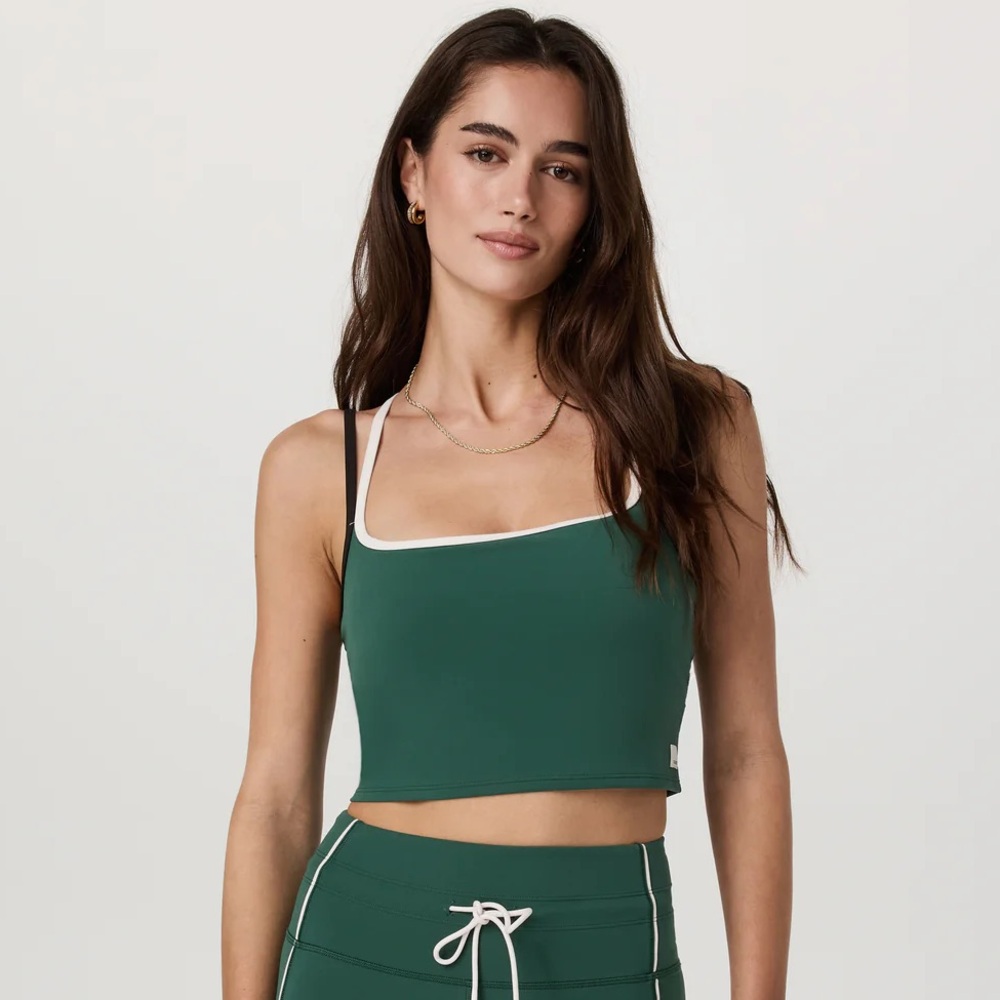 Vuori Daily Layered Tank in Viridian